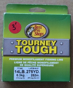 Bass Pro Shop TOURNEY TOUGH 14lb fishing line x2 (Used - see description)