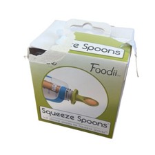 Kiinde Foodii Squeeze Spoons for Squeeze Snack - New Sealed Damaged Box
