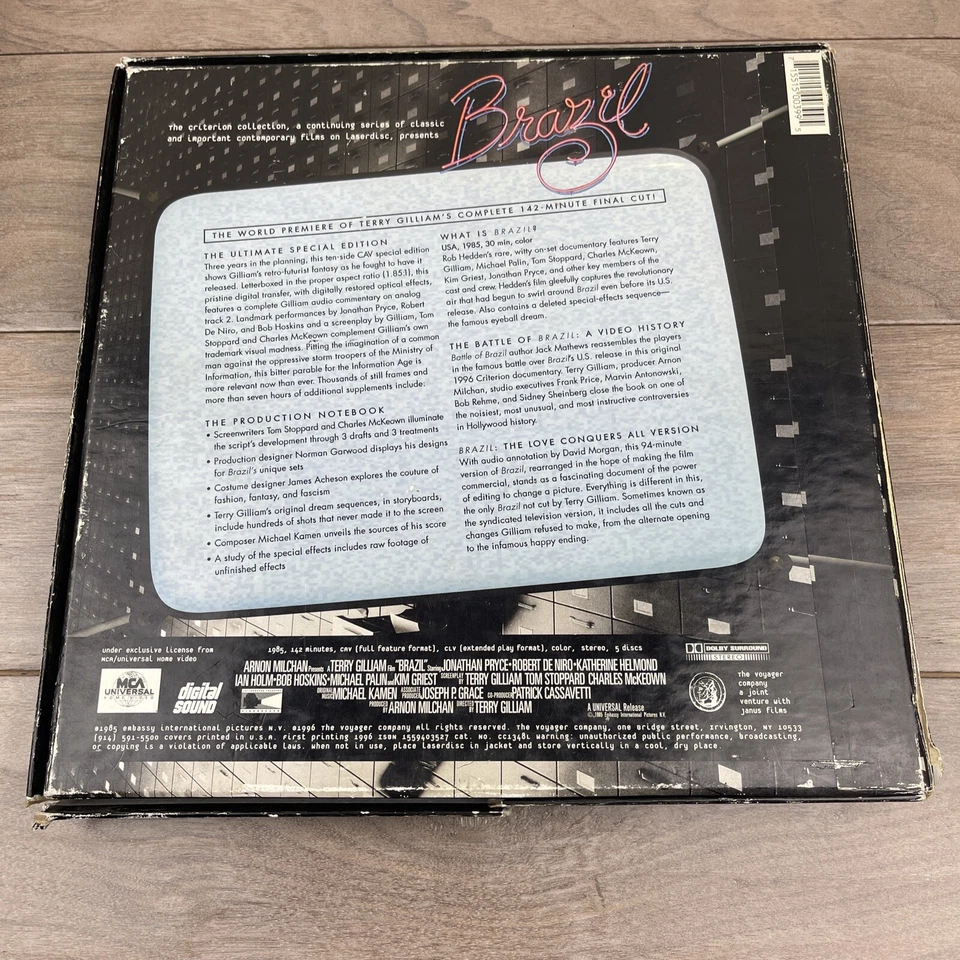 Brazil (Laserdisc Box Set, Criterion Collection Edition, 5-Disc Set) - Image 2 of 4