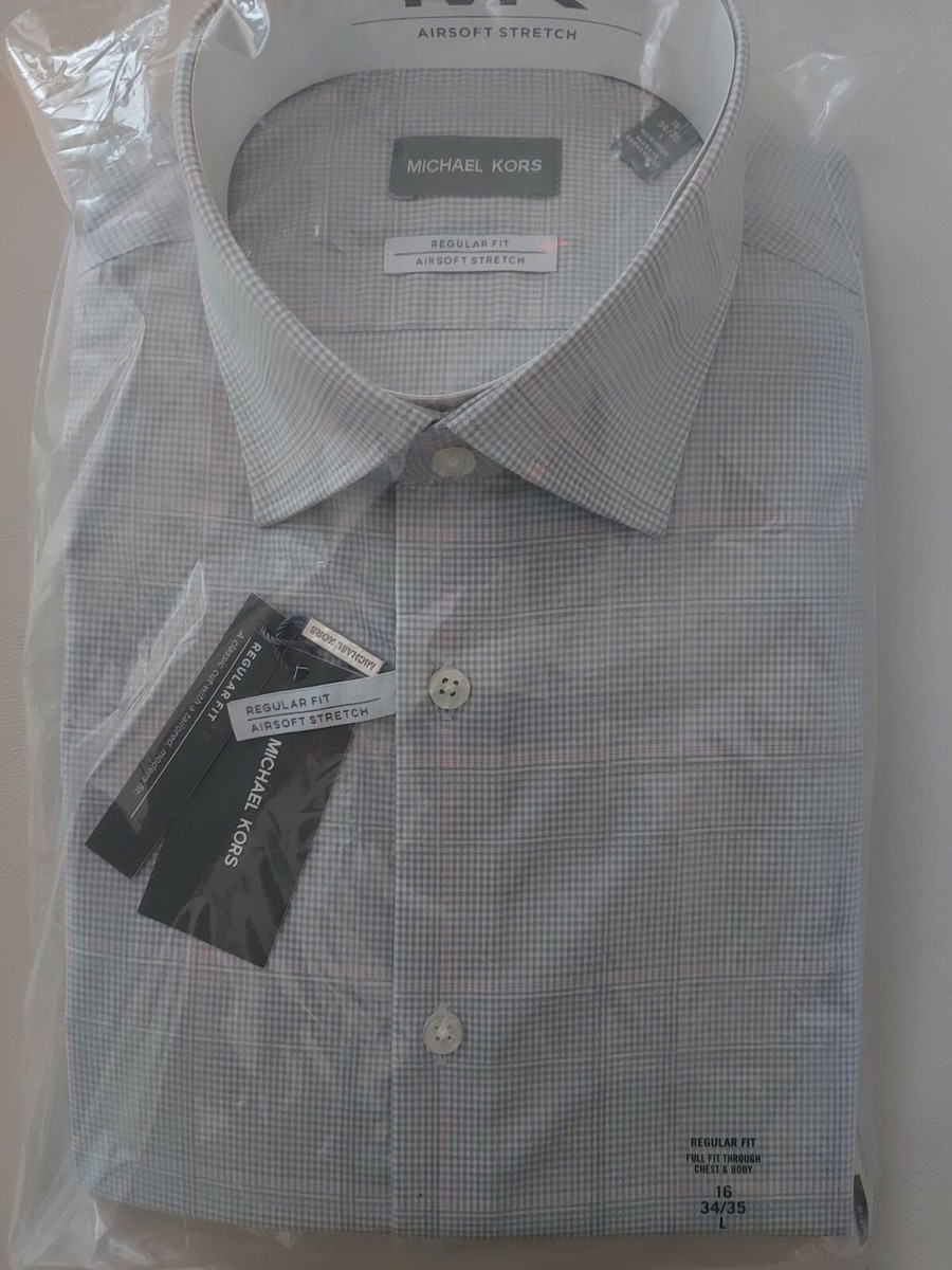 michael kors airsoft dress shirt Michael Kors Men's Dress Shirt Comfort Stretch Regular Fit
