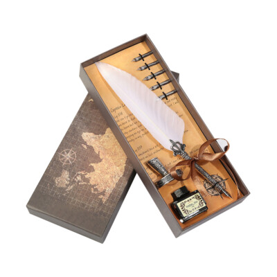 ARVALOLET Quill Feather Quill Pen Set Vintage, Retro Kalligraphie-Feder-Dip-Stif