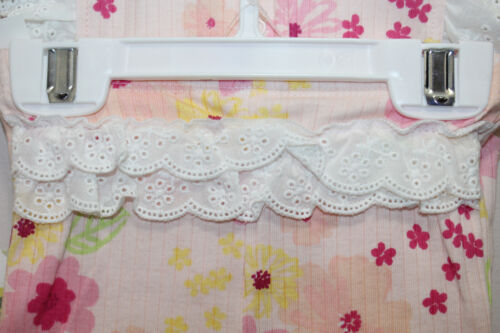 LITTLE ME BABY GIRLS OUTFIT 3PCS BODYSUIT PANTS & HEADBAND FLORAL PINK SIZE 3M - 第 3/3 張圖片