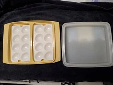 TUPPERWARE Deviled Egg Holder Carrier 4pc 723-1 Complete W/ Two 665-3 Trays