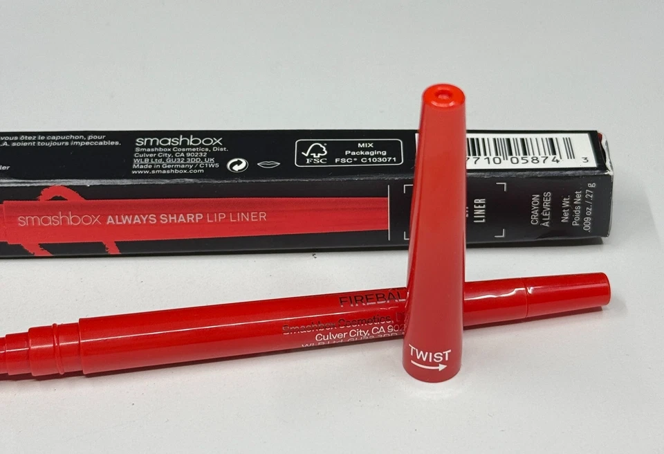 Smashbox Always Sharp Lip Liner Twist & Pout #Fireball - 0.009oz New In Box - Image 3 of 4