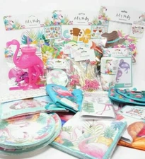 Flamingo Summer Fun Luau Hawaii Party Decorations Table & Wall Decor Supplies #3