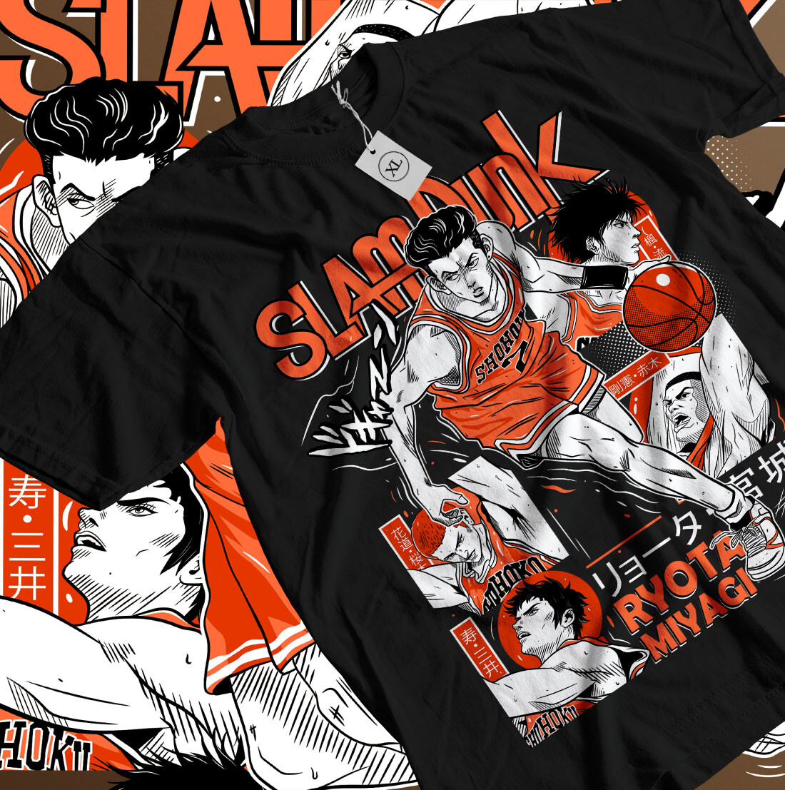 SLAM DUNK HANAMICHI SAKURAGI T-Shirt Basketball Anime Manga