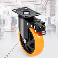 VEVOR Set Ruote Girevoli 4 Pezzi Diametro 127mm con Freno di Bloccaggio 204kg