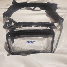 Clear Fanny Bag Stadium Approved W/ Adjustable Waist Strap Heavy Duty Easy Clean