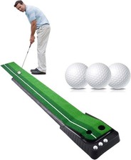 Indoor Golf Putting Mat Auto Ball Return Practice Trainer Home Office Garden