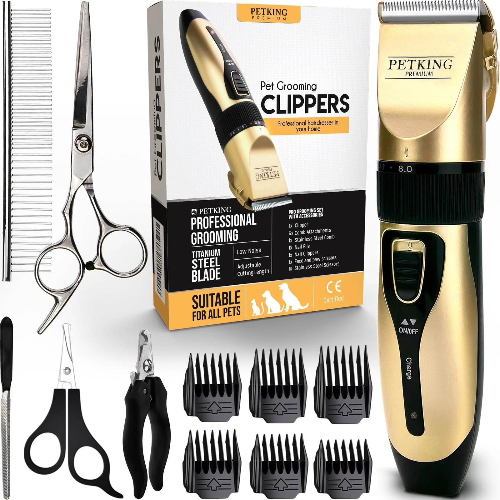 Dog Clipper Professional Long Hair Pet Hair Clipper Dog Hair Trimmer...