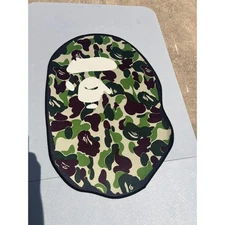 Bape Big Head Camo Rug Non Slip Back