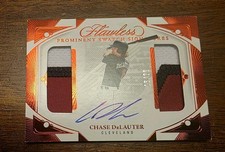 2024 Panini Flawless CHASE DeLAUTER Prominent Swatch Signatures Ruby 16/20 AUTO