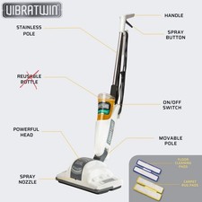 JML VIBRATWIN Electric Mop and Floor Cleaner  - Without dispenser bottle