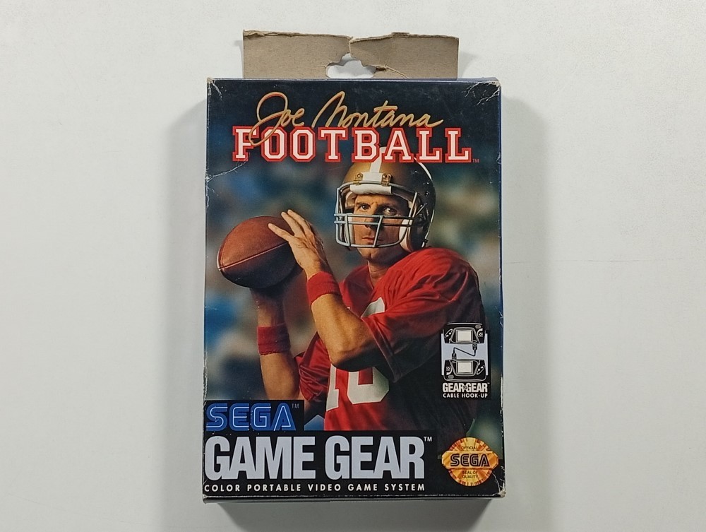 JOE MONTANA FOOTBALL SEGA GAME-GEAR (GG) USA (WITHOUT HOLD - BOX DAMAGE)