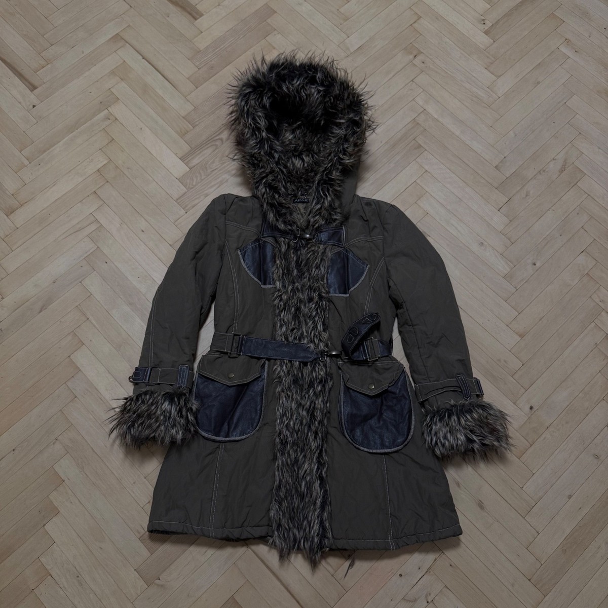Vintage Avant Garde If6Was9 Style Japanese Faux Fur Y2K Jacket