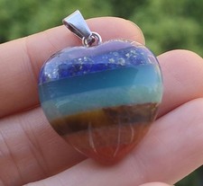 5pcs Natural Crystal Orgonite Pendant 7 Chakra Healing Talisman Women Men Amulet