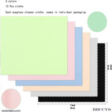Glasses Cleaning Cloths 12 pcs ,Microfiber Eyeglass Cleaner Cloth, Lens Wipes...