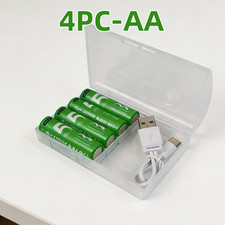 4 rechargeable AA batteries, comes with a USB charging cable, 10-year warranty 3.45 per gallon