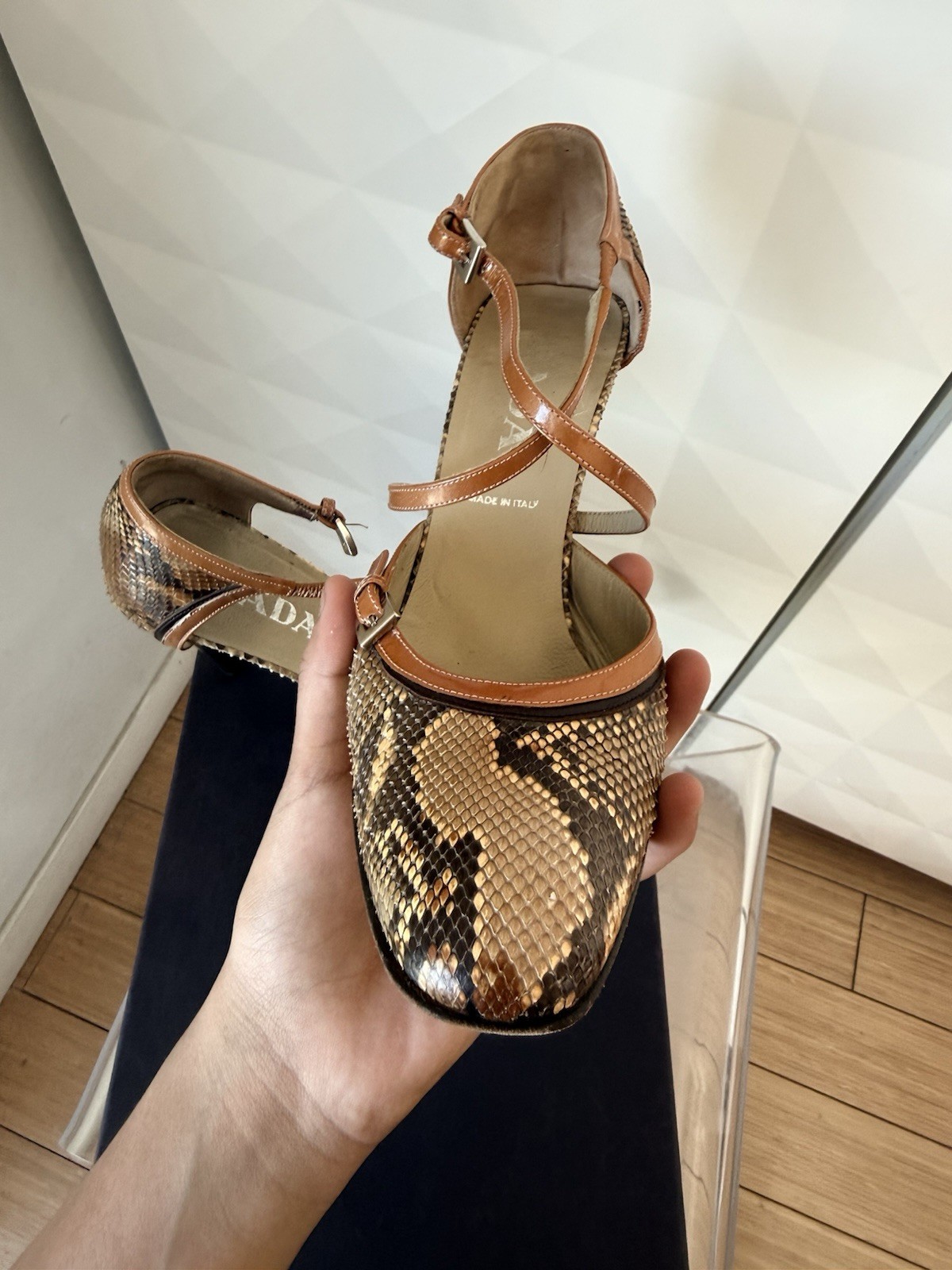 Prada Snakeskin heels - image 5