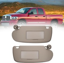 Pair Sun Visor Wmirror For Dodge Ram 1500 2500 3500 2002 2003 Replaces 1902167