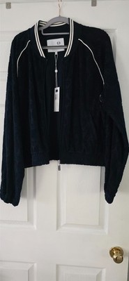 Women Sergio Tacchini Zona Track Jacket- Maritime Blue Sz 2xl