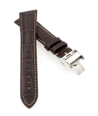 Alligator Uhrenarmband Modell Longi-FS-S mocca 21 mm, komp. Longines