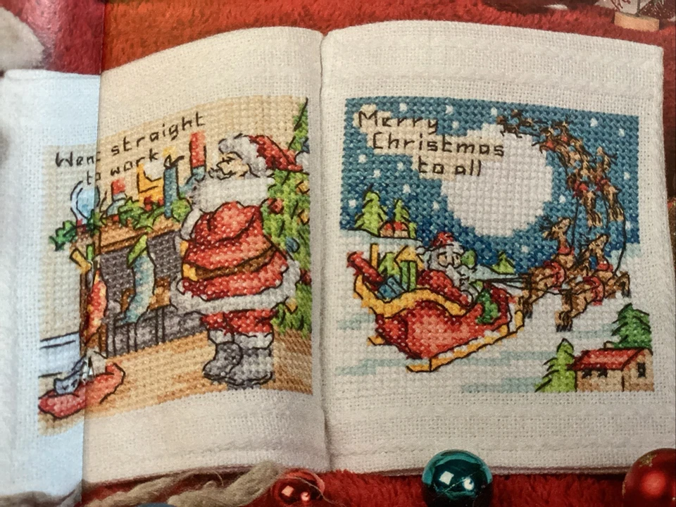 Night Before Xmas Eve Book Santa Reindeer Christmas Cross Stitch Chart - Image 2 of 4