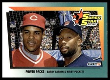 1992 Fleer Barry Larkin/Kirby Puckett Cincinnati Reds/Minnesota Twins #704