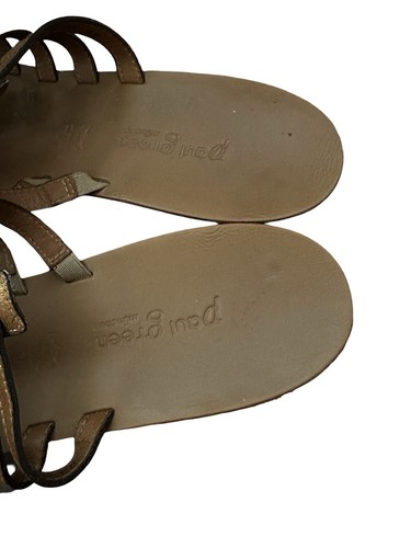 Paul Green Side Thong Metallic Sandals Women’s 9M Shoes Bronze Leather Flats - Picture 7 of 12