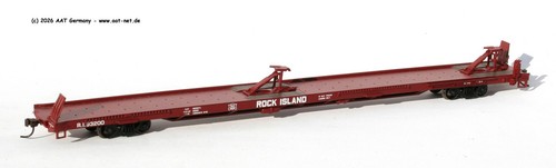 Athearn H0 92622A - 85´ Flatcar w/o Trailer Rock Island #93200; aga NEW & OVP | Condition: Gebraucht