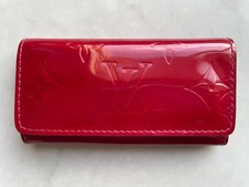 Louis Vuitton Vernis Monogram Leather Four Key Holder Red Very Good Conditions