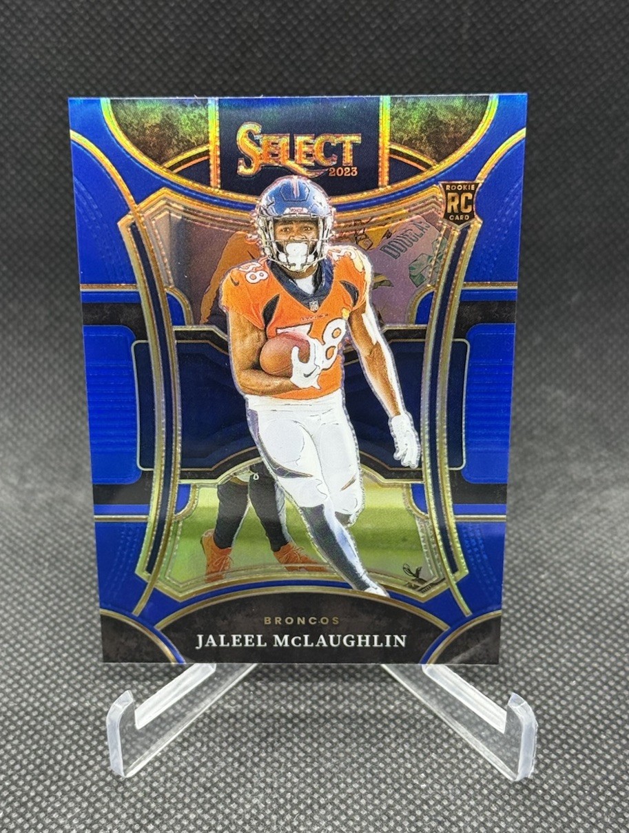 2023 Panini Select Jaleel McLaughlin RC #428 Suite Level Blue Prizm #'ed 03/99