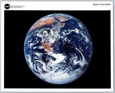 NASA APOLLO 17 VEIW OF EARTH PHOTO 8x10 p8