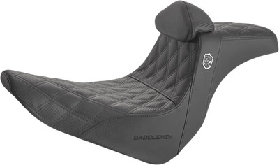 Saddlemen Pro Series SDC Performance Grip Seat w/Backrest Black SC81829DBRT