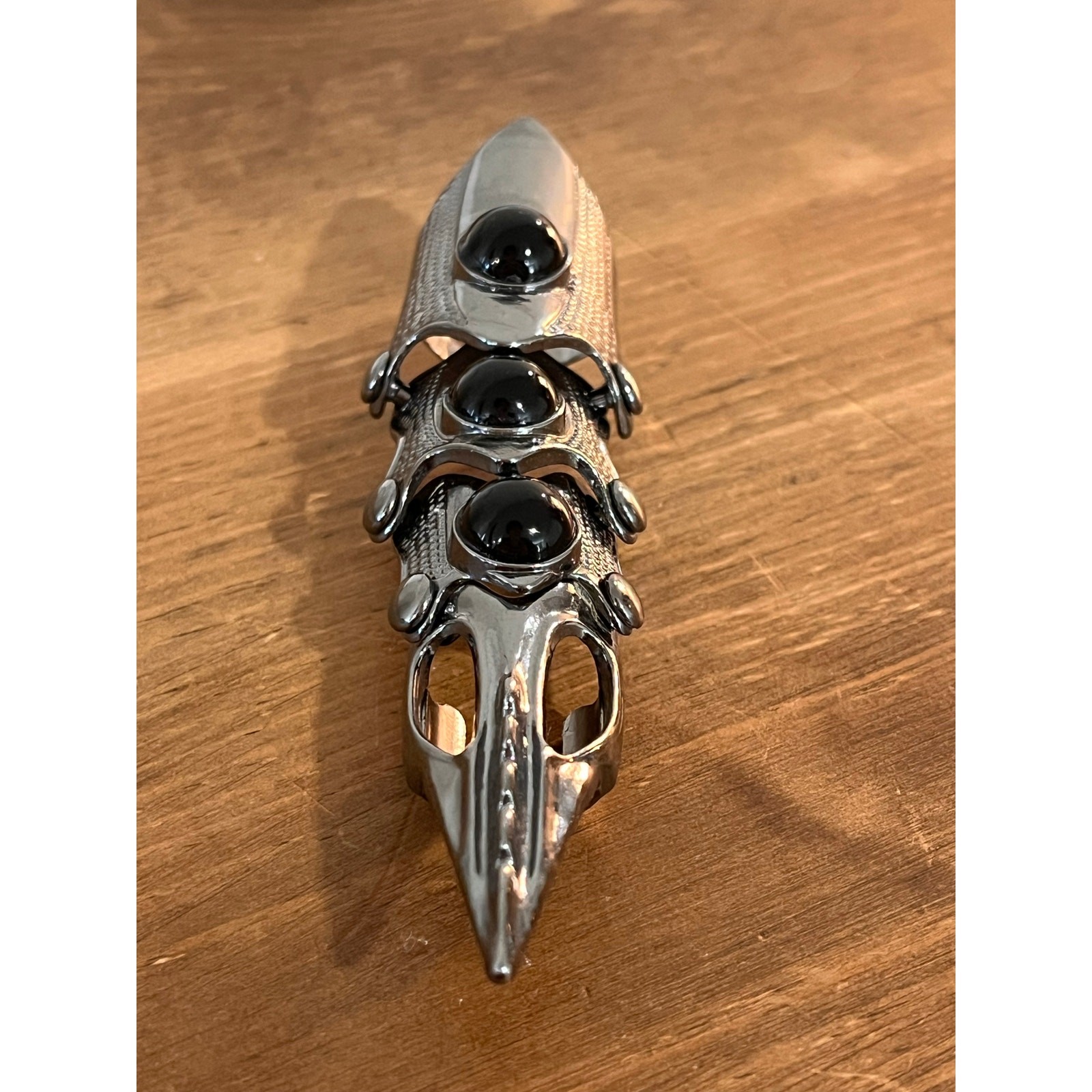 Gothic Claw Armor Ring Black Statement Punk Talon… - image 8