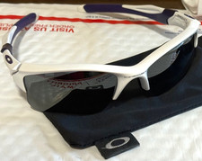 VTG OAKLEY HALF JACKET 2.0 PEARL WHITE -POLARIZED BLACK XLJ LENSES OO9144-08