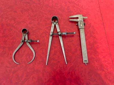 Vintage Millers Falls Co Calipers & Massi  Dial Caliper Lot Of 3