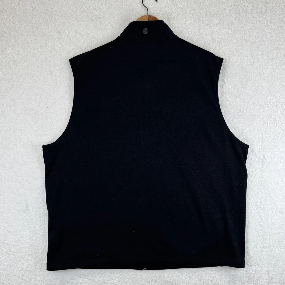 IZOD Vest Mens 2XL Black Fleece Full Zip Chest Pocket New With Tags Outdoor - Image 2 of 4