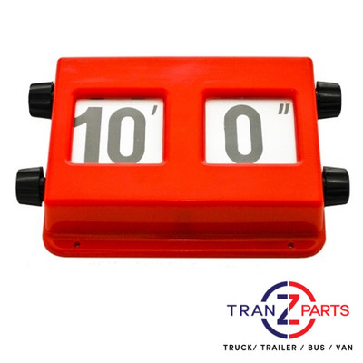 HEIGHT INDICATOR PLASTC RED IMPERIAL TRUCK, HGV, COACH, BUS, HORSEBOX, TRAILER