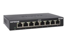 NETGEAR GS308 LAN Switch 8 Port Netzwerk Switch (Plug-and-Play Gigabit Switch...