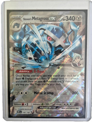 Steven's Metagross ex 145/182 Sv10: Destined Rivals Holo Double Rare NM