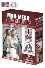 Magnetic Screen Door 39" 83"Mesh Panel Walk Through Hands Free Self Closing