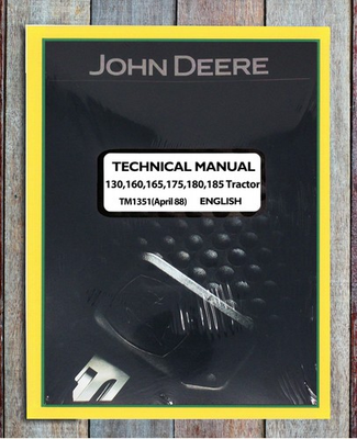 #ad John Deere 130160165175180185 Lawn Tractor Technical Service Manual TM1351 $58.50