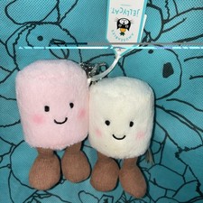 Jellycat AMUSEABLE PINK  WHITE MARSHMALLOWS Charm- Authentic - Brand NTW