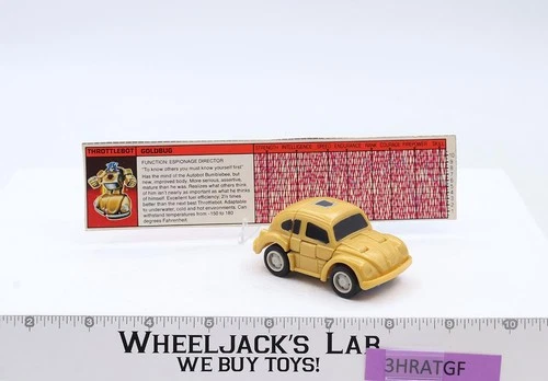 Goldbug 100% Complete 1987 G1 Transformers Hasbro Vintage Action Figure WORKS