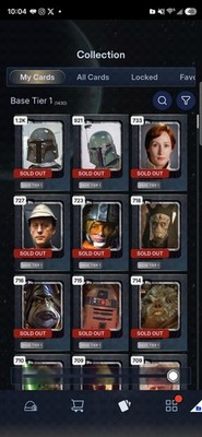 Topps Star Wars Card Trader x100 Base Tier 1-3 (Any Year) (No Awards)
