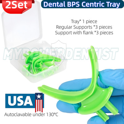 2Set Dental Centric Tray Occlusal Record Articulator Face Bow Implantology BPS