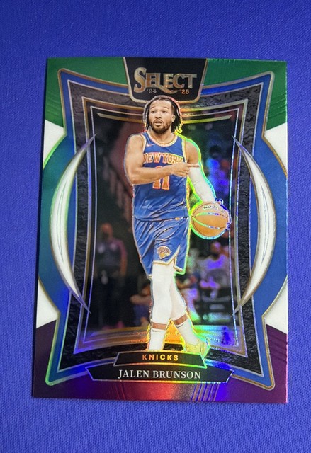 Jalen Brunson 2024-25 Panini Select - Concourse #42 Green White Purple Prizm