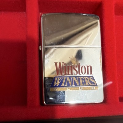 Zippo Winston Winners Club Cigarettes Lighter Silver Made in USA