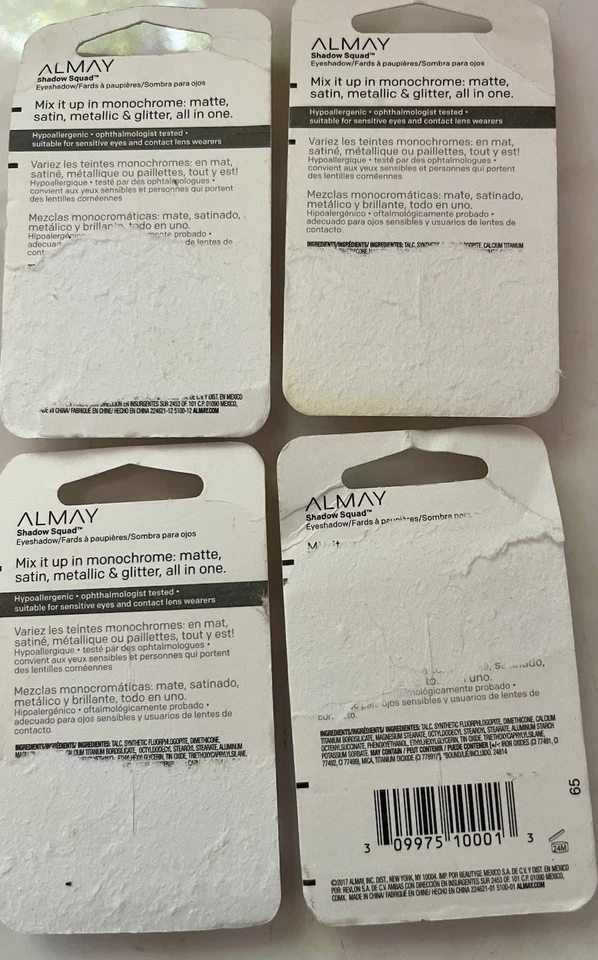 Almay Shadow Squad 3 Palates-4 Packs Total New “140, 120, 2 of 200” - NEW READ - Image 2 of 2